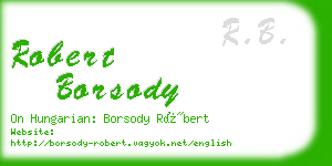 robert borsody business card